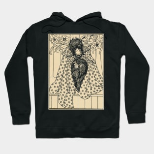 Monkey Art Deco Vintage Distressed Victorian Chimpanzee Illustration Hoodie